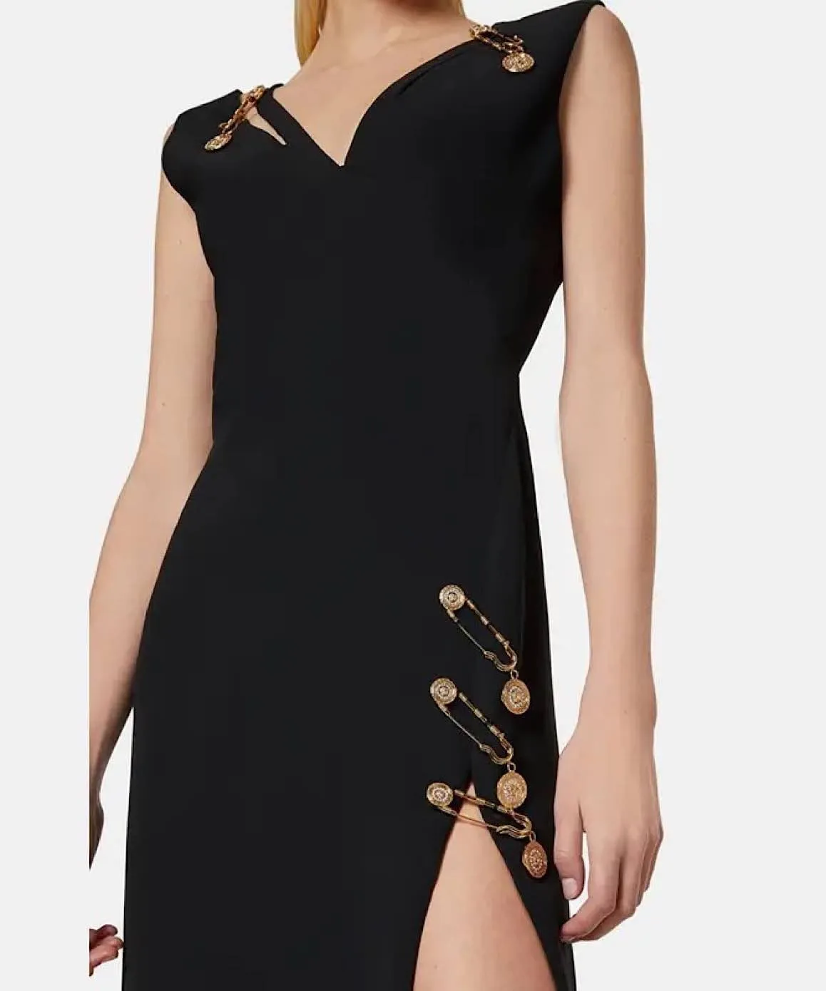 Black Cutout Long Bandage Dress