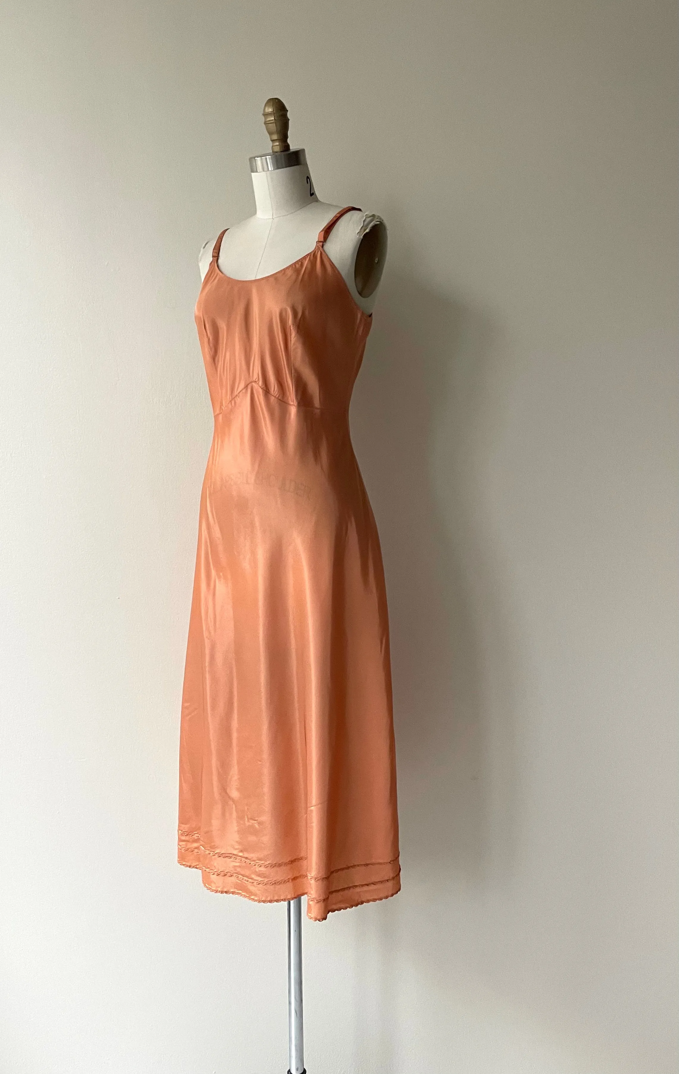 Copper Rayon Slip | 1940s