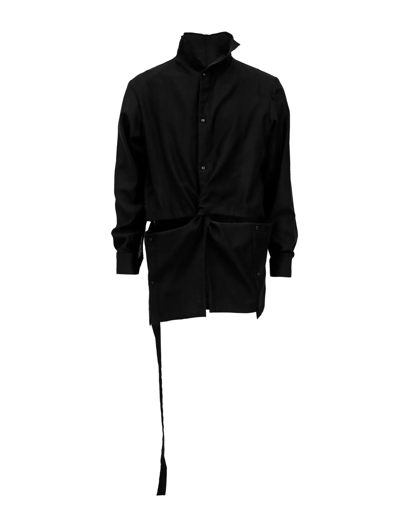 Deconstructed Placket Cutout Shirt