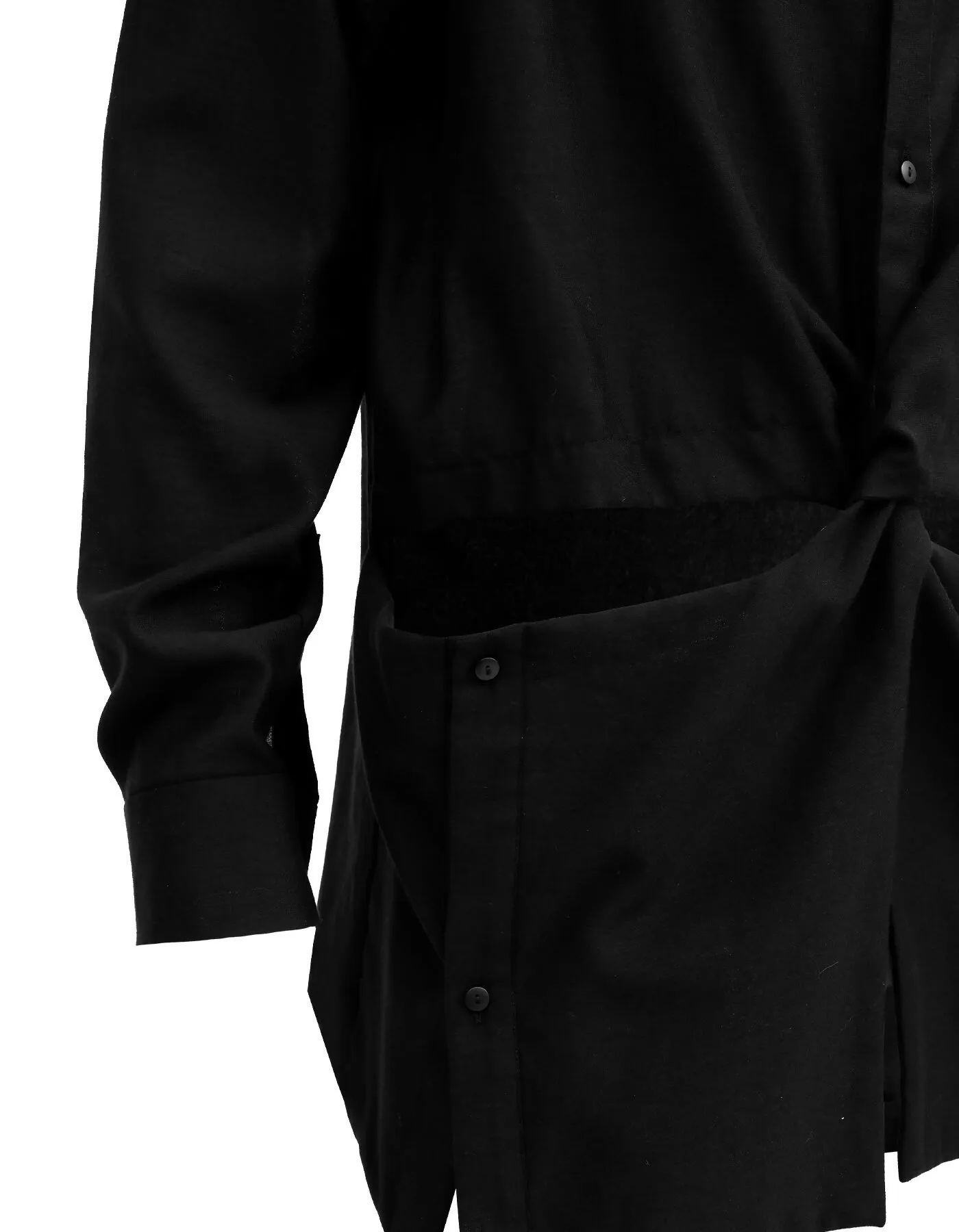 Deconstructed Placket Cutout Shirt