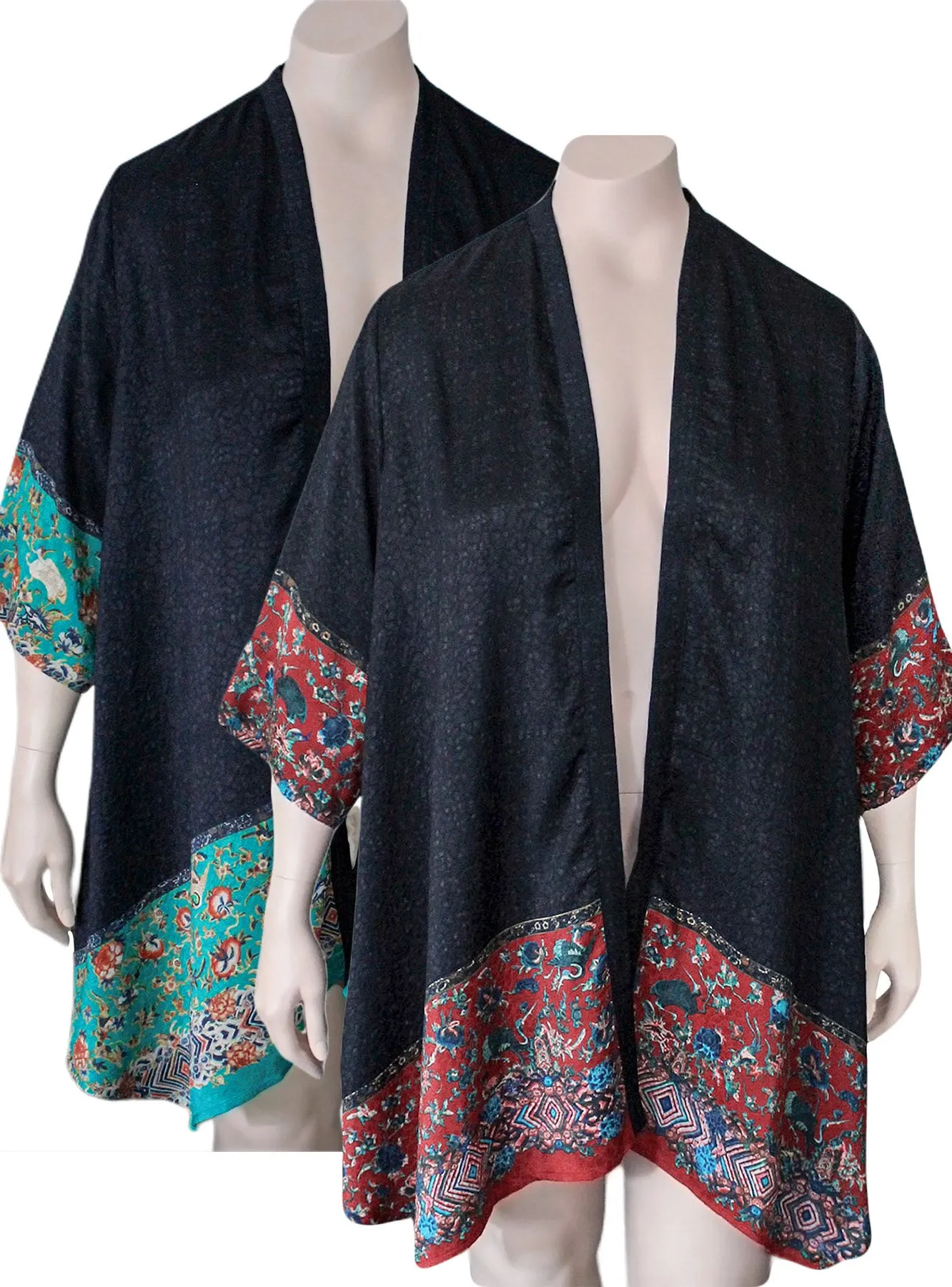 Dressori Border Print Duster Jacket