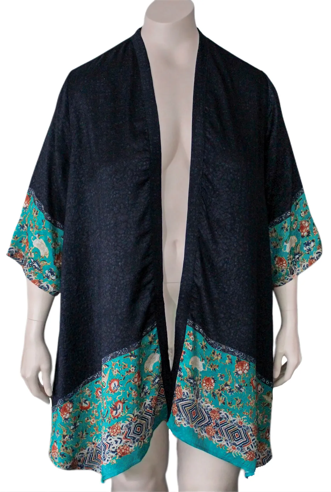 Dressori Border Print Duster Jacket