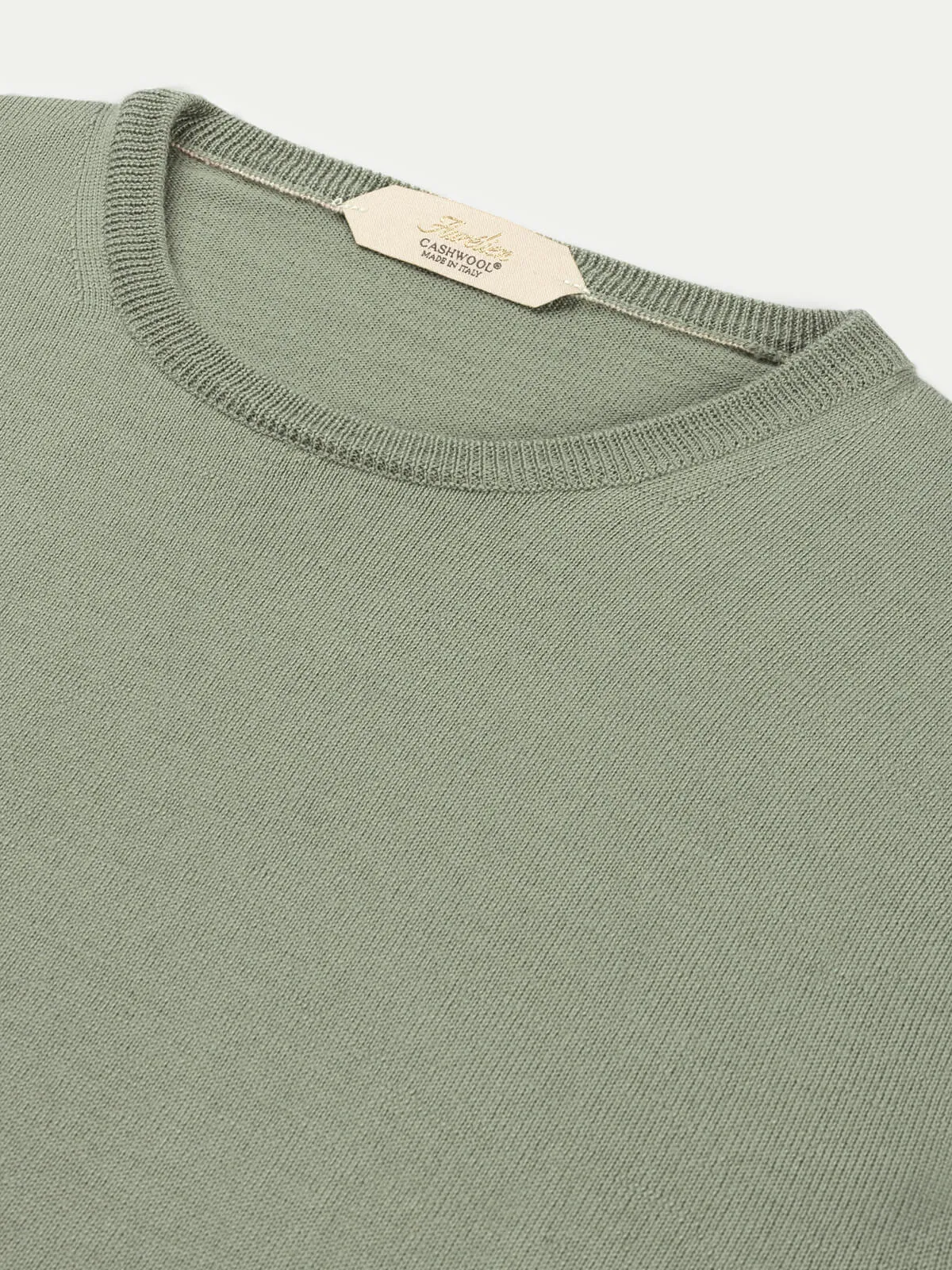 Extrafine Merino Crew Neck Sweater Pistache