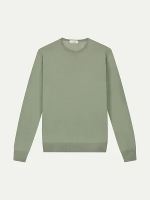 Extrafine Merino Crew Neck Sweater Pistache