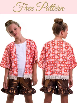 Free Sewing Pattern - Girls Kimono Jacket Pattern