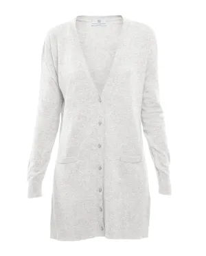 NEW FALL 24 - Women's Long Pure Cashmere Cardigan Sweater Off-White