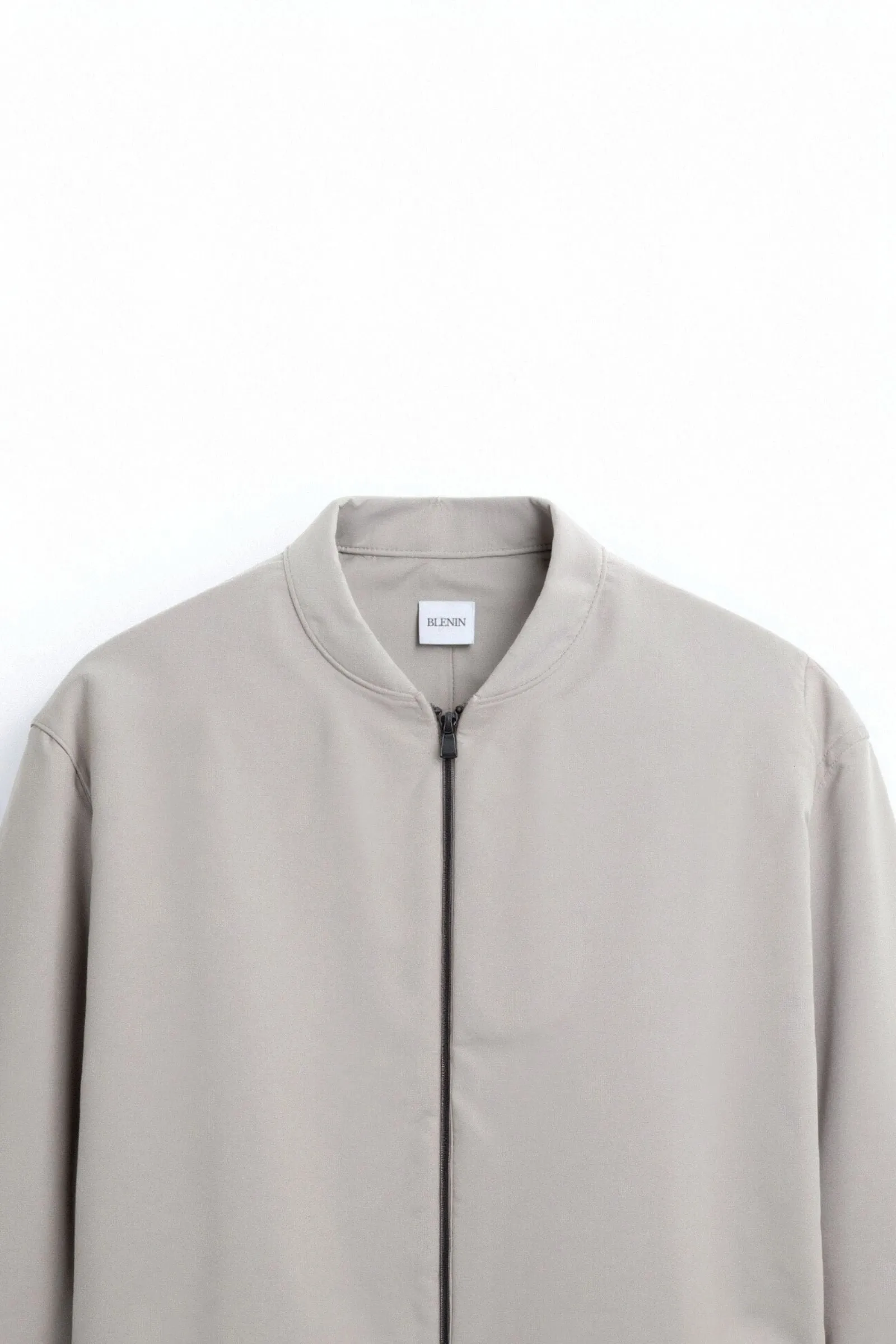 Quiet Luxury Slim Fit Bomber Jacket