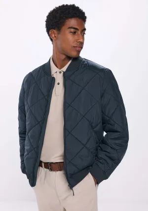 Quilted bomber jacket - Green