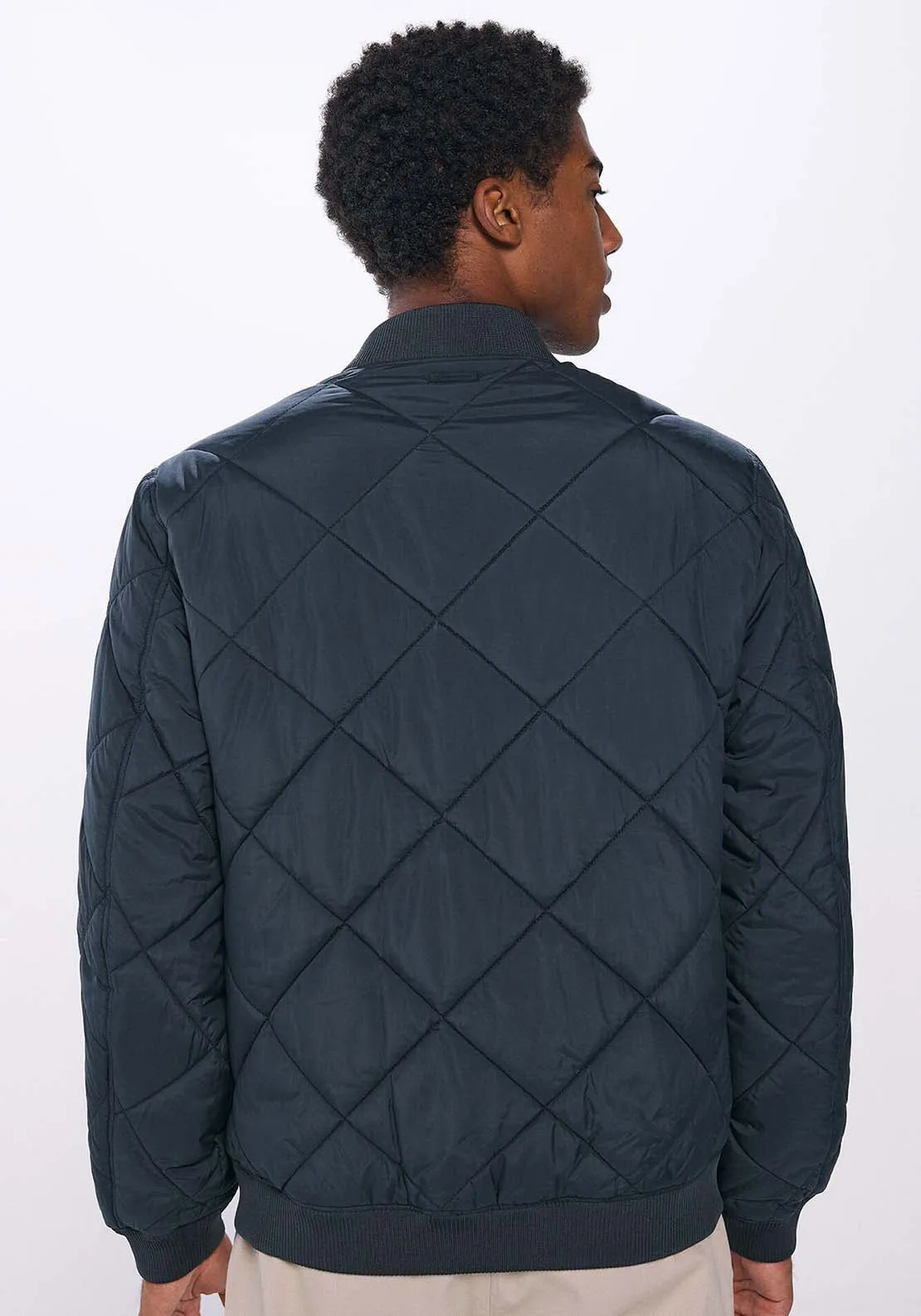 Quilted bomber jacket - Green