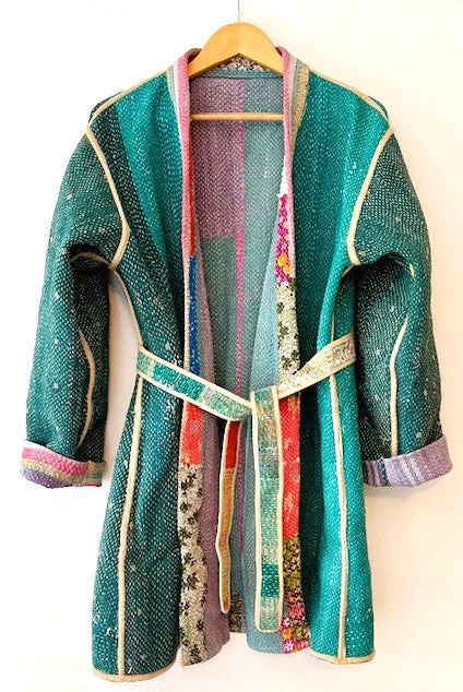 Specialty Collection: Designer Patchwork Hand Embroidered Jacket Fully Reversible. Bold