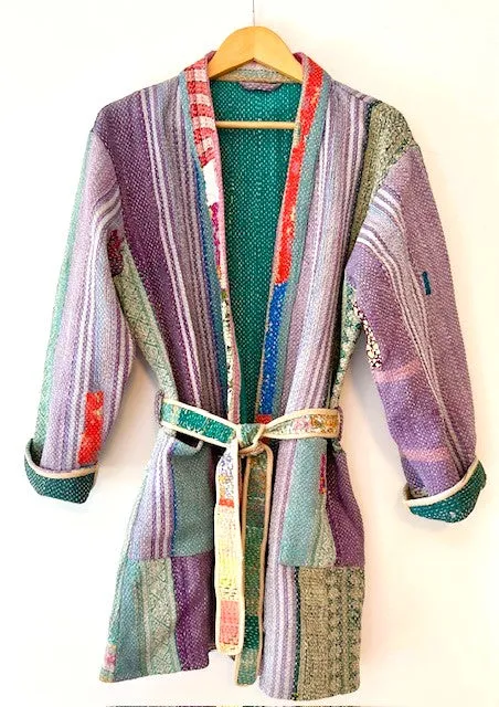 Specialty Collection: Designer Patchwork Hand Embroidered Jacket Fully Reversible. Bold