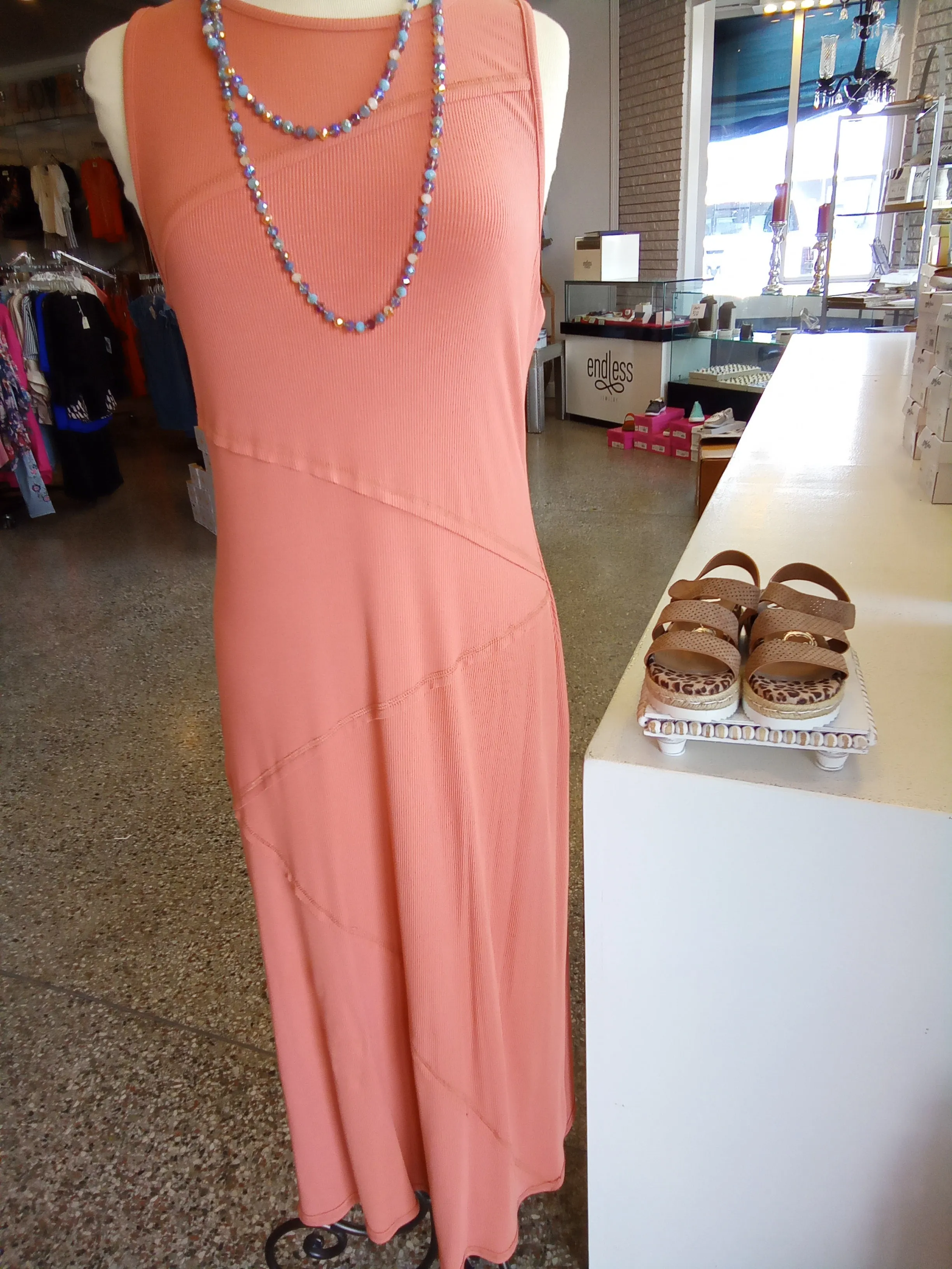 Terracotta Maxi Column Dress | Very J New In