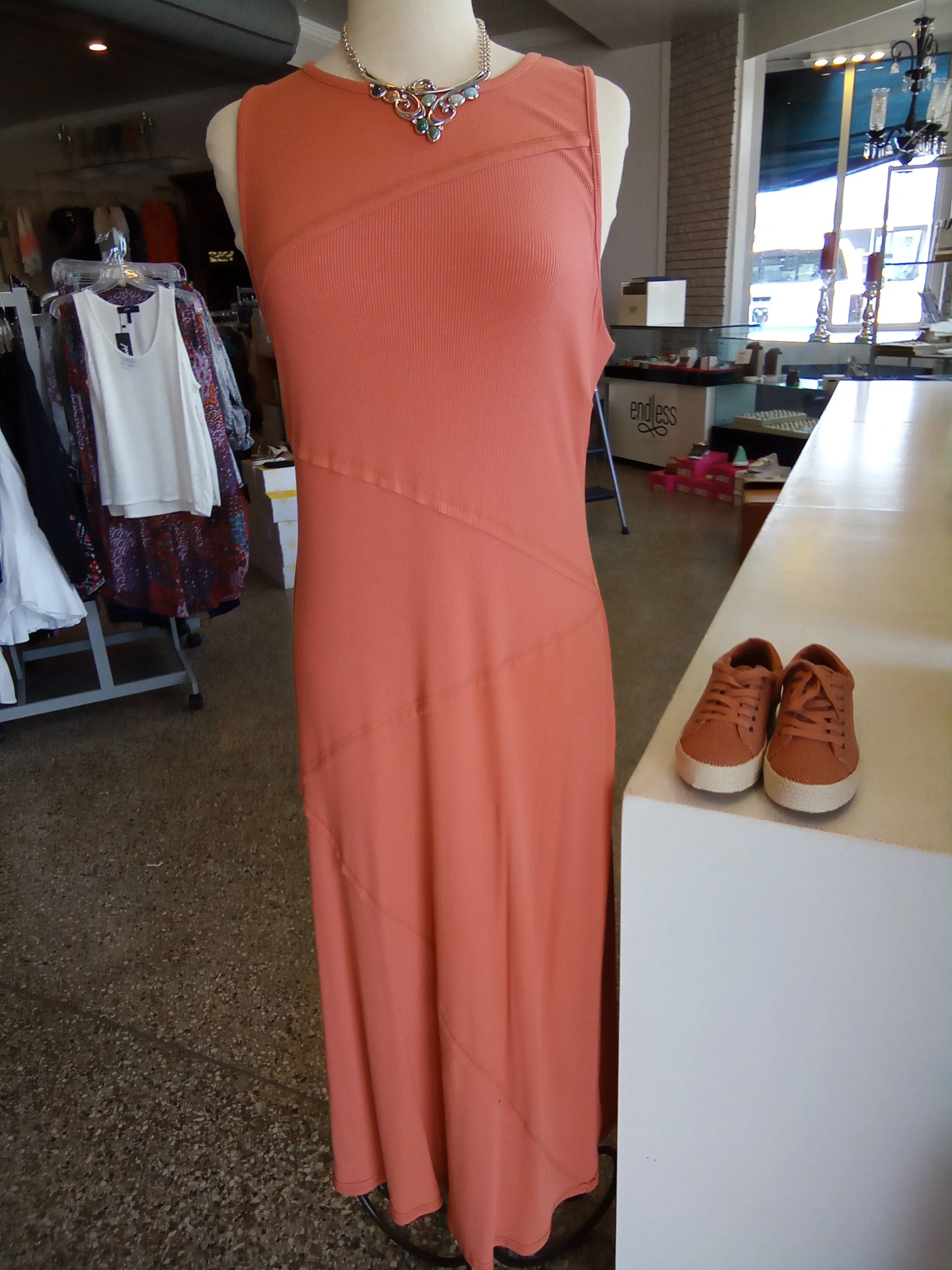 Terracotta Maxi Column Dress | Very J New In