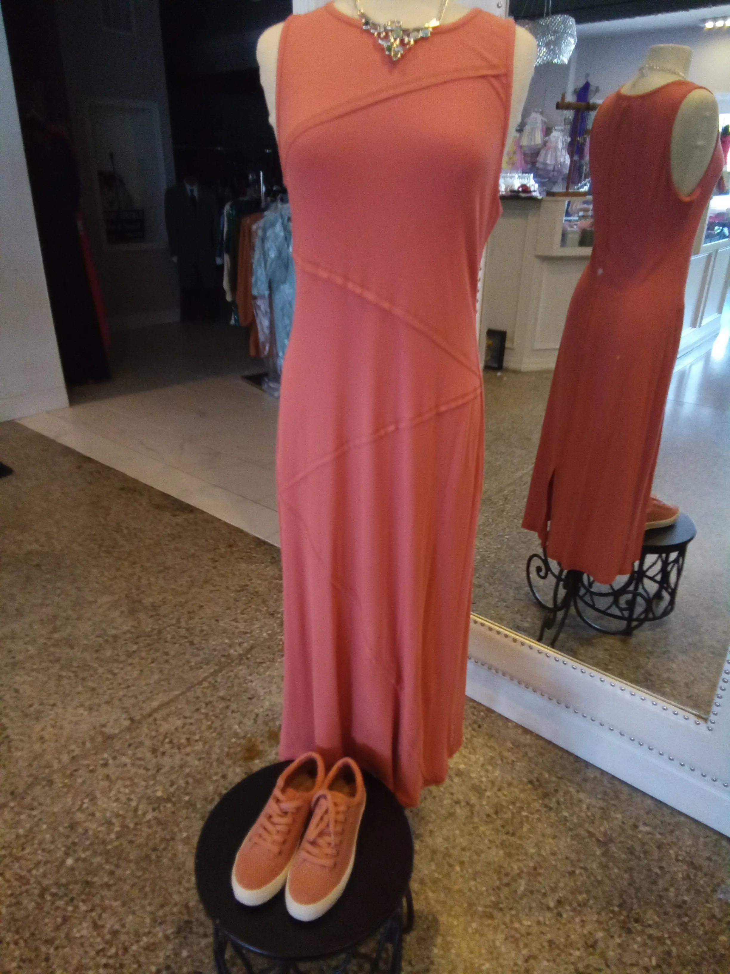 Terracotta Maxi Column Dress | Very J New In