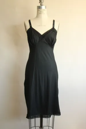 Vintage 1950s Black Aristocraft Full Slip